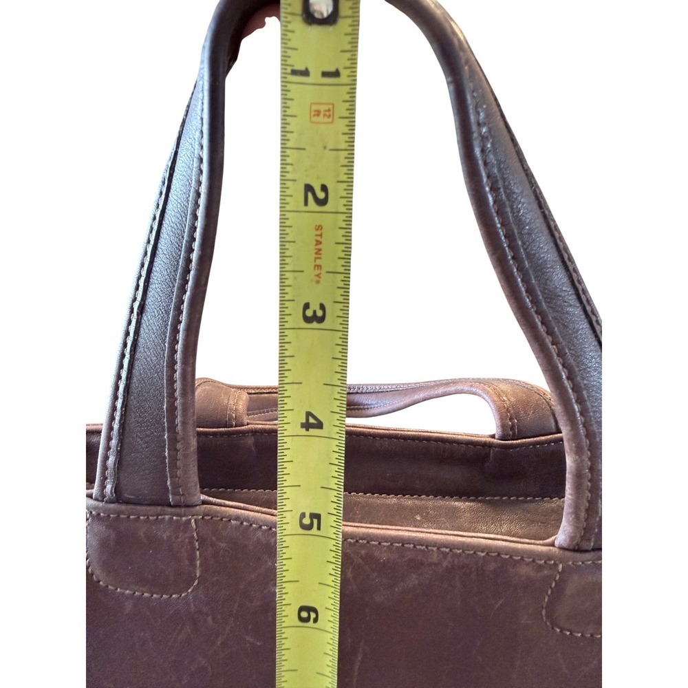 Vintage Coach Mahogany Brown Leather Tote Bag USA Made 9303 Zip Top Handbag - Picture 8 of 16